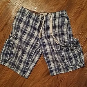 Aeropostale cargo plaid shorts